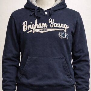J. America Navy Blue Brigham Young Hoodie